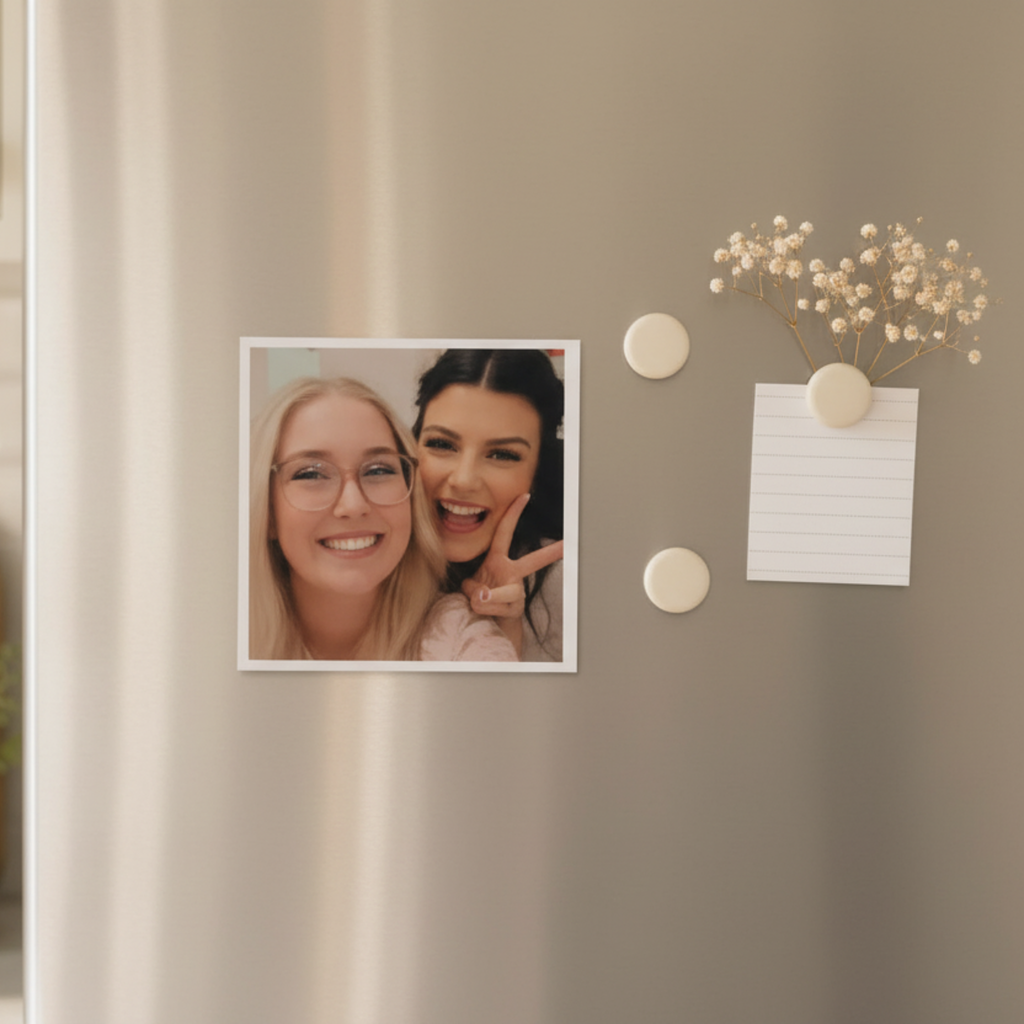 Personalized Square Fridge Magnets | Keepsake Gift | 9x9cm