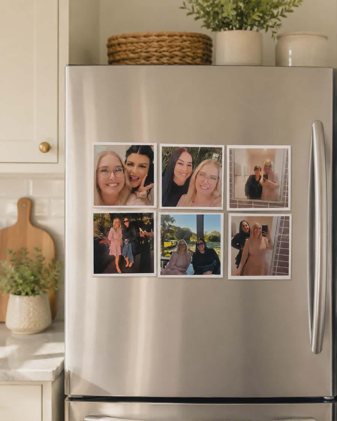 Personalized Square Fridge Magnets | Keepsake Gift | 9x9cm