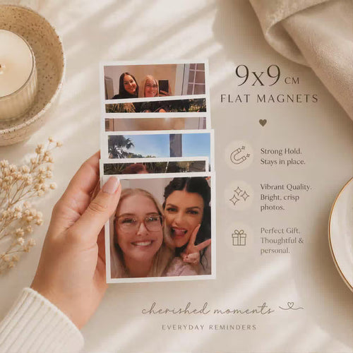 Personalized Square Fridge Magnets | Keepsake Gift | 9x9cm