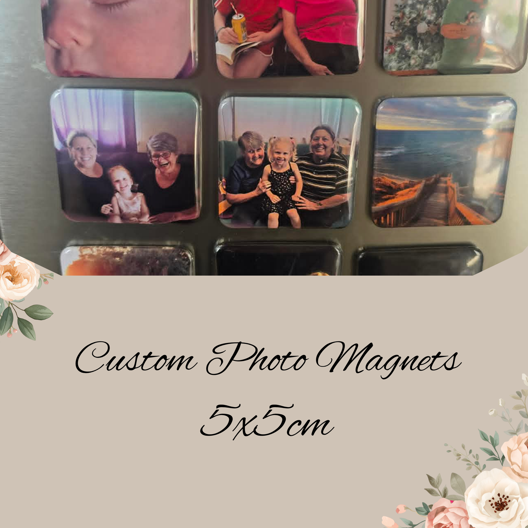 Custom Photo Magnets | Fridge Magnets 5x5cm